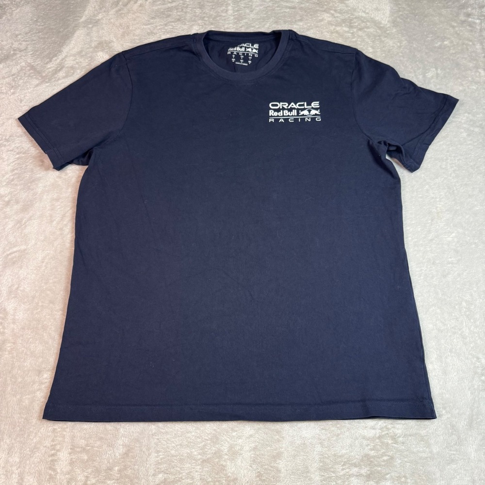 Castore Oracle Red Bull Racing Navy Blue Short Sleeve T-Shirt Size Large